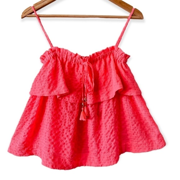 LILLY PULITZER Dahlia Top Peachy Pink Spaghetti Straps Size XS NEW - Picture 4 of 9